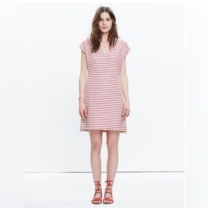 Madewell Red Striped Vacances V Neck Dress size XXS